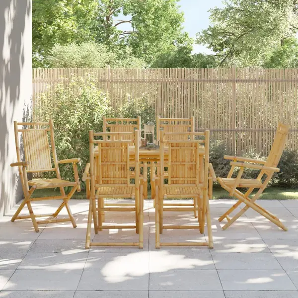 Gossi scaune de gradina pliabile, 6 buc., 53x66x99 cm, bambus
