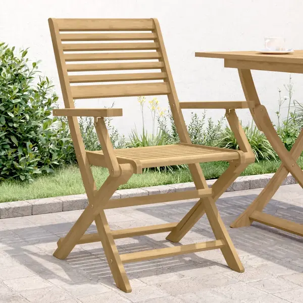 Gossi scaune gradina pliante 2 buc 54,5x61,5x86,5cm lemn masiv acacia