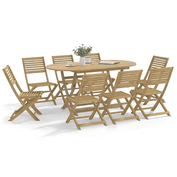 Gossi scaune gradina pliante 8 buc. 48,5x61,5x87 cm lemn masiv acacia