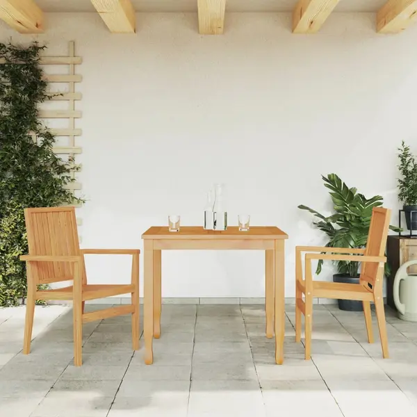 Gossi scaune gradina stivuibile 2 buc. 56,5x57,5x91 cm lemn masiv tec
