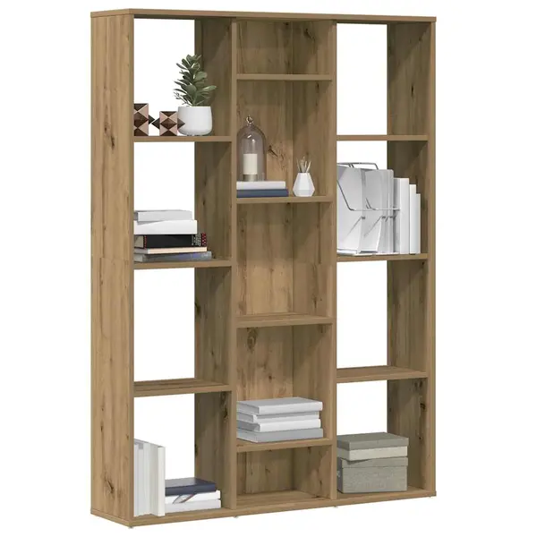 Gossi separator camera/biblioteca, stejar artizanal 100x24x140 cm pal