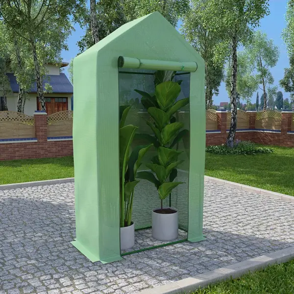 Gossi sera cu cadru din otel, 0,5 m2, 1 x 0,5 x 1,9 cm