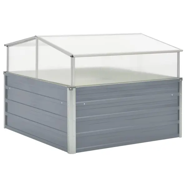 Gossi sera din otel galvanizat, 100 x 100 x 85 cm, gri