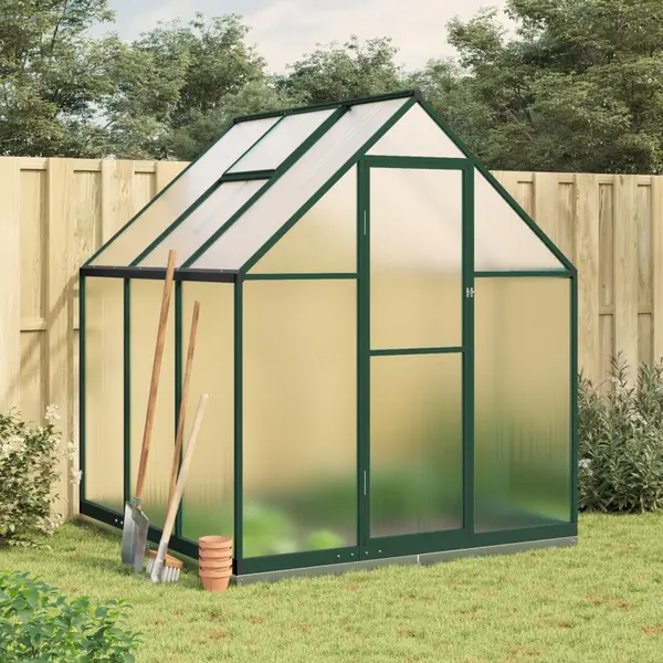 Gossi sere cu cadru de baza, verde, 169x169x202 cm, aluminiu