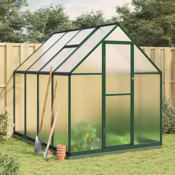 Gossi sere cu cadru de baza, verde, 224x169x202 cm, aluminiu