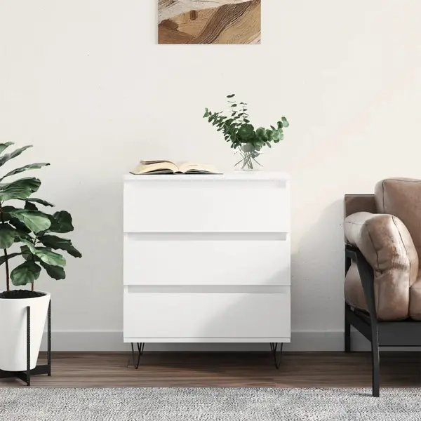 Gossi servanta, alb, 60x35x70 cm, lemn prelucrat