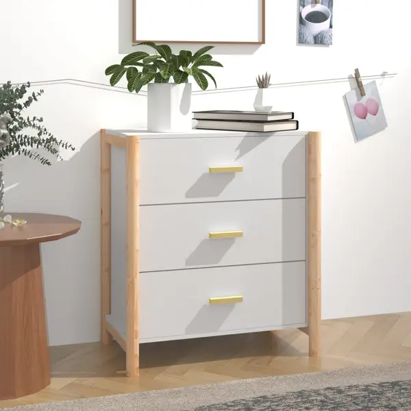 Gossi servanta, alb, 62x38x70cm, lemn prelucrat