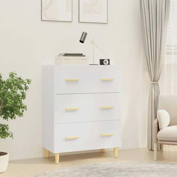 Gossi servanta, alb, 70x34x90 cm, lemn prelucrat