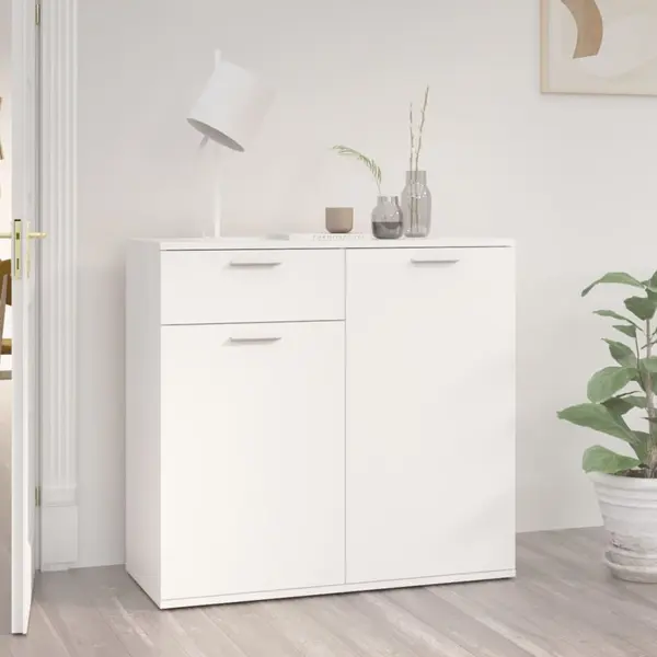 Gossi servanta, alb, 80x36x75 cm, lemn prelucrat