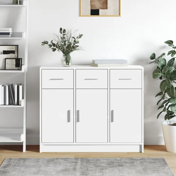 Gossi servanta, alb, 91x28x75 cm, lemn compozit