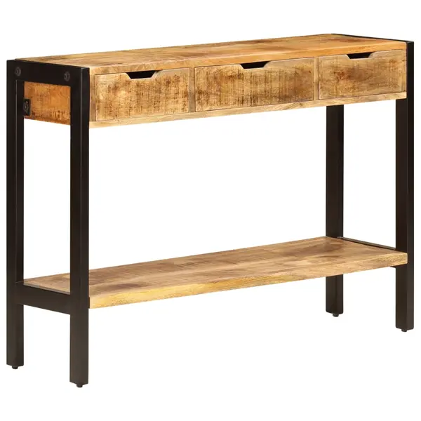 Gossi servanta cu 3 sertare, 110x35x75 cm, lemn masiv de mango