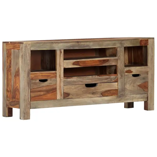 Gossi servanta, gri, 100x30x50 cm, lemn masiv de sheesham