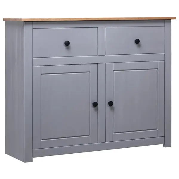 Gossi servanta, gri, 93 x 40 x 80 cm, lemn masiv pin, gama panama