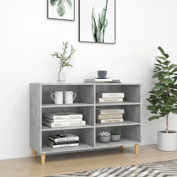 Gossi servanta, gri beton, 103,5x35x70 cm, lemn compozit