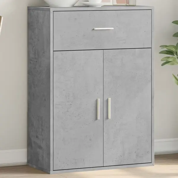 Gossi servanta, gri beton, 60x30x84 cm, lemn compozit
