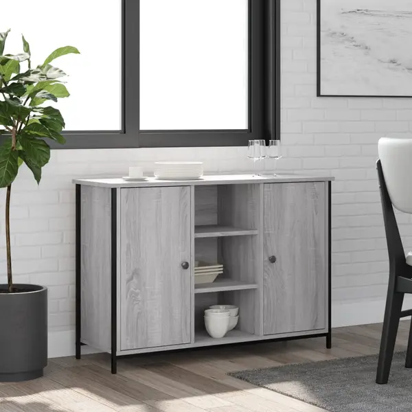 Gossi servanta, gri sonoma, 100x35x70 cm, lemn compozit