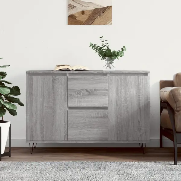Gossi servanta, gri sonoma, 104x35x70 cm, lemn prelucrat