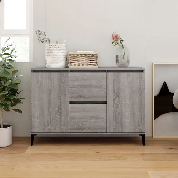 Gossi servanta, gri sonoma, 104x35x70 cm, lemn prelucrat
