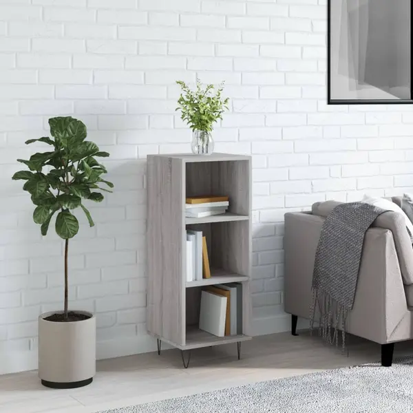 Gossi servanta, gri sonoma, 34,5x32,5x90 cm, lemn compozit