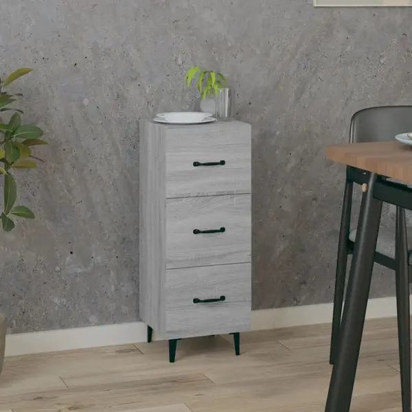 Gossi servanta, gri sonoma, 34,5x34x90 cm, lemn compozit