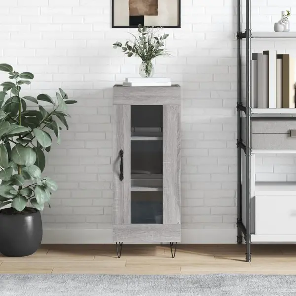 Gossi servanta, gri sonoma, 34,5x34x90 cm, lemn compozit