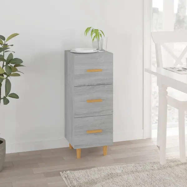 Gossi servanta, gri sonoma, 34,5x34x90 cm, lemn compozit