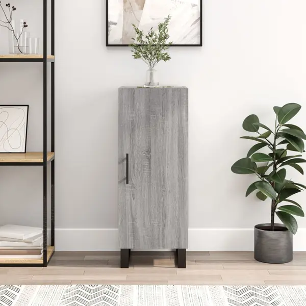 Gossi servanta, gri sonoma, 34,5x34x90 cm, lemn compozit
