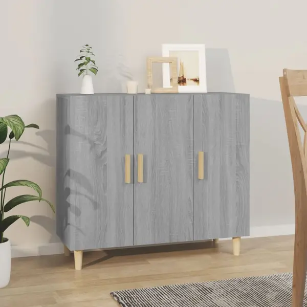 Gossi servanta, gri sonoma, 90x34x80 cm, lemn compozit