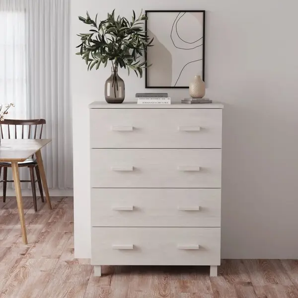 Gossi servanta „hamar”, alb, 79x40x103,5 cm, lemn masiv de pin