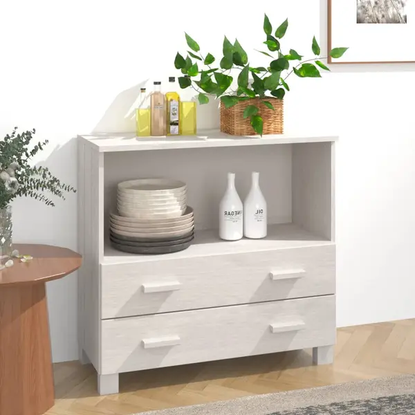 Gossi servanta „hamar”, alb, 85x35x80 cm, lemn masiv de pin