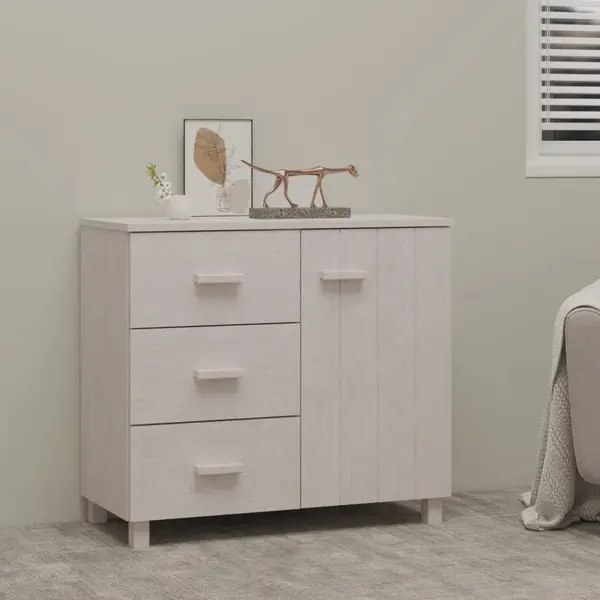 Gossi servanta „hamar”, alb, 90x40x80 cm, lemn masiv de pin