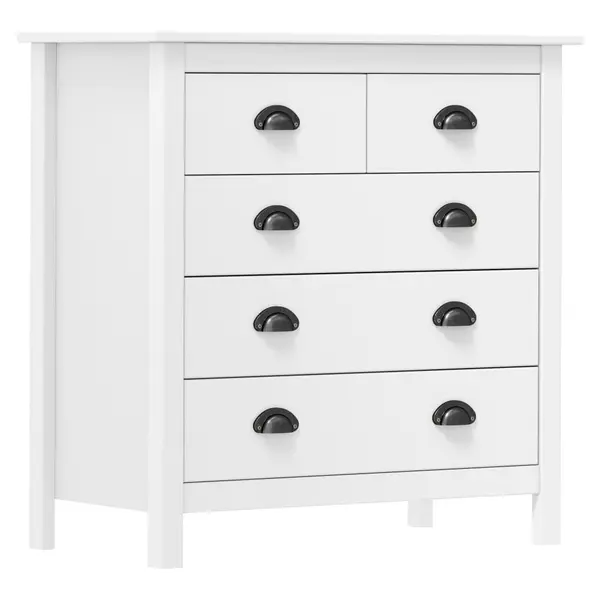 Gossi servanta hill, alb, 79x40x80 cm, lemn masiv de pin