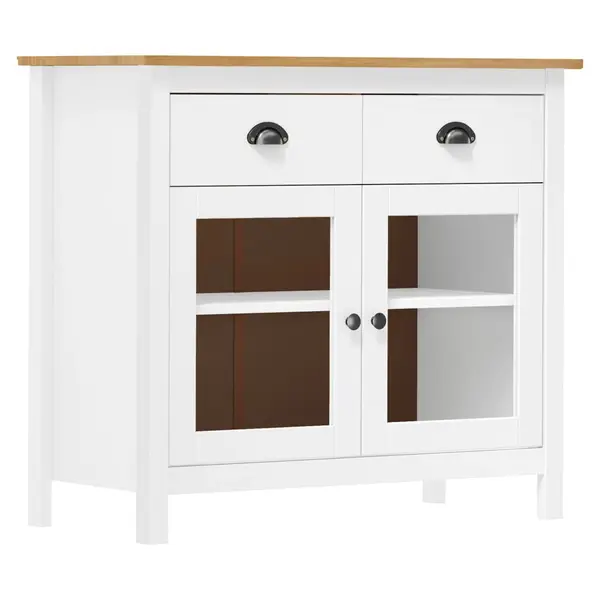 Gossi servanta hill, alb, 90x40x80 cm, lemn masiv de pin