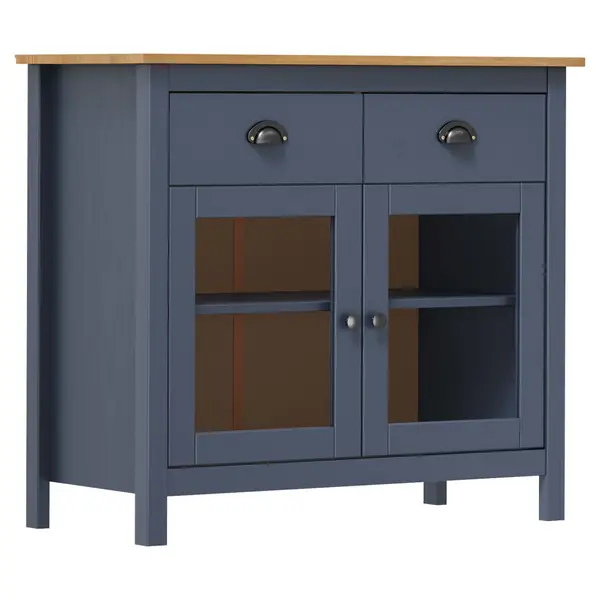 Gossi servanta hill, gri, 90x40x80 cm, lemn masiv de pin