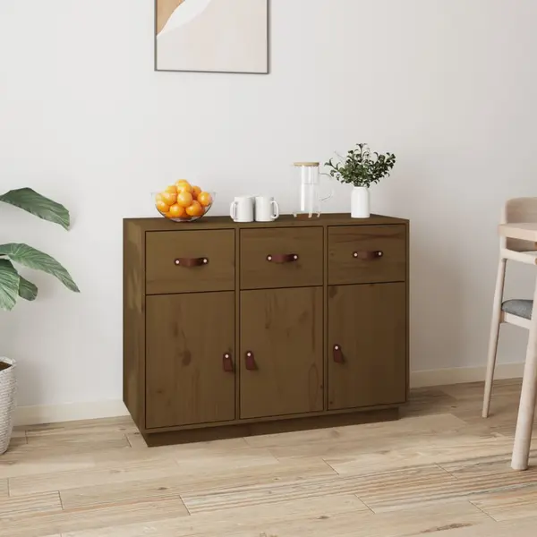 Gossi servanta, maro miere, 100x40x75 cm, lemn masiv de pin