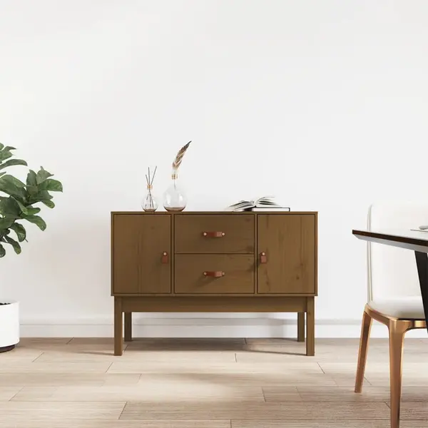 Gossi servanta, maro miere, 110x40x78 cm, lemn masiv de pin