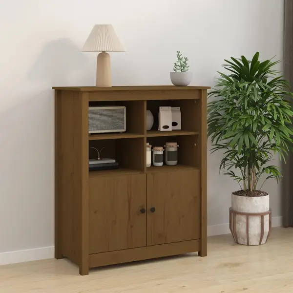 Gossi servanta, maro miere, 83x41,5x100 cm, lemn masiv de pin