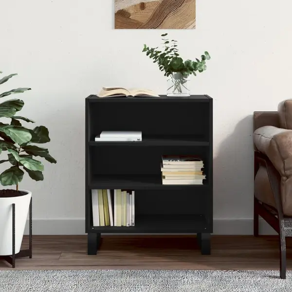 Gossi servanta, negru, 57x35x70 cm, lemn prelucrat