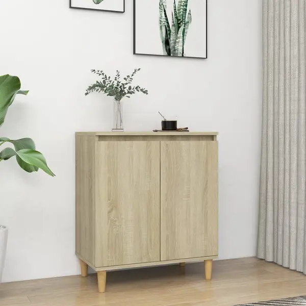 Gossi servanta picioare din lemn masiv stejar sonoma 60x35x70 cm lemn