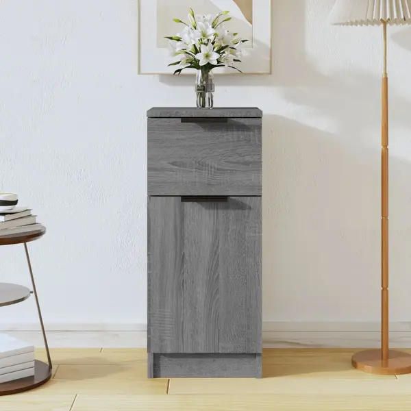 Gossi servanta, sonoma gri, 30x30x70 cm, lemn prelucrat