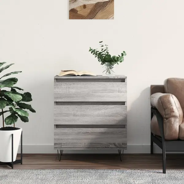 Gossi servanta, sonoma gri, 60x35x70 cm, lemn prelucrat