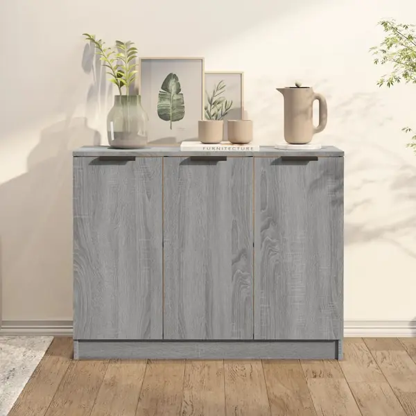 Gossi servanta, sonoma gri, 90,5x30x70 cm, lemn prelucrat