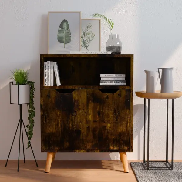Gossi servanta, stejar afumat, 60x30x72 cm, lemn prelucrat