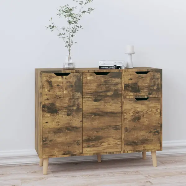 Gossi servanta, stejar afumat, 90x30x72 cm, lemn prelucrat