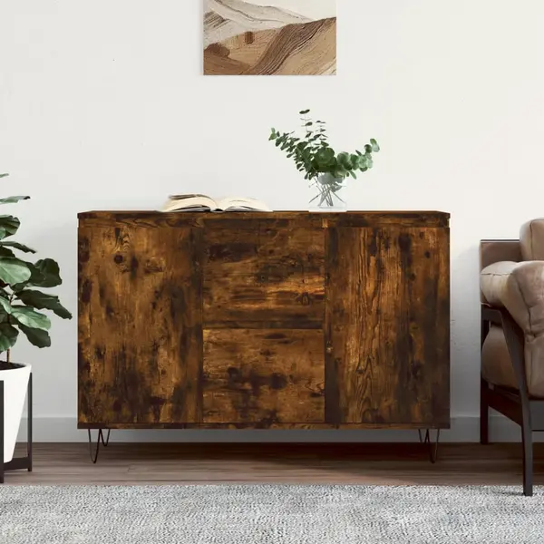 Gossi servanta, stejar fumuriu, 104x35x70 cm, lemn prelucrat