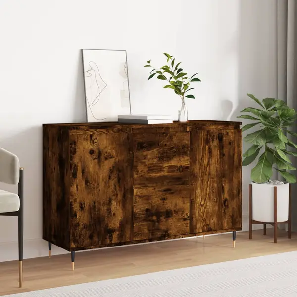 Gossi servanta, stejar fumuriu, 104x35x70 cm, lemn prelucrat