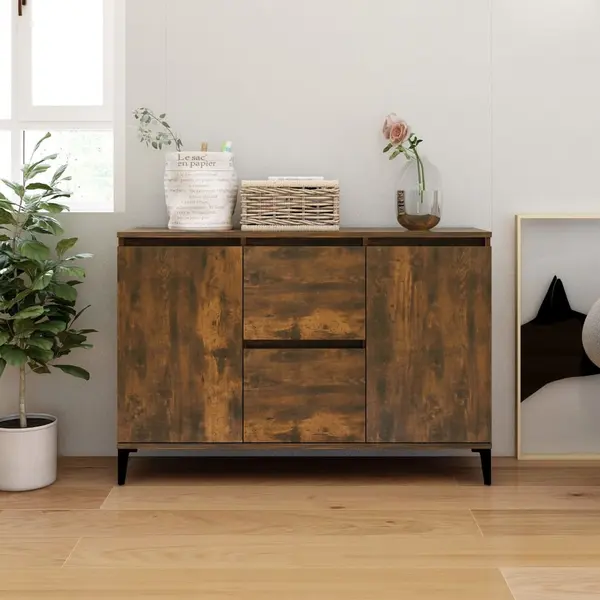 Gossi servanta, stejar fumuriu, 104x35x70 cm, lemn prelucrat