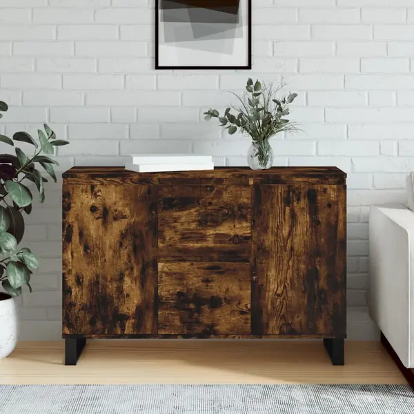 Gossi servanta, stejar fumuriu, 104x35x70 cm, lemn prelucrat