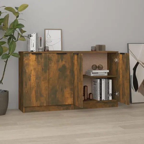 Gossi servanta, stejar fumuriu, 60x30x70 cm, lemn prelucrat