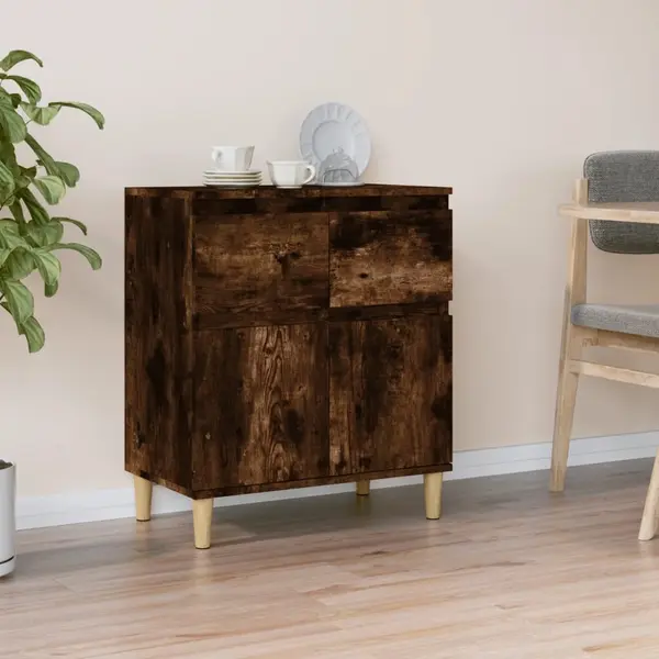 Gossi servanta, stejar fumuriu, 60x30x75 cm, lemn compozit